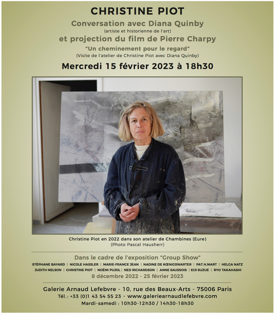 Soiré Christine Piot Mercredi 15 février à 18h 30